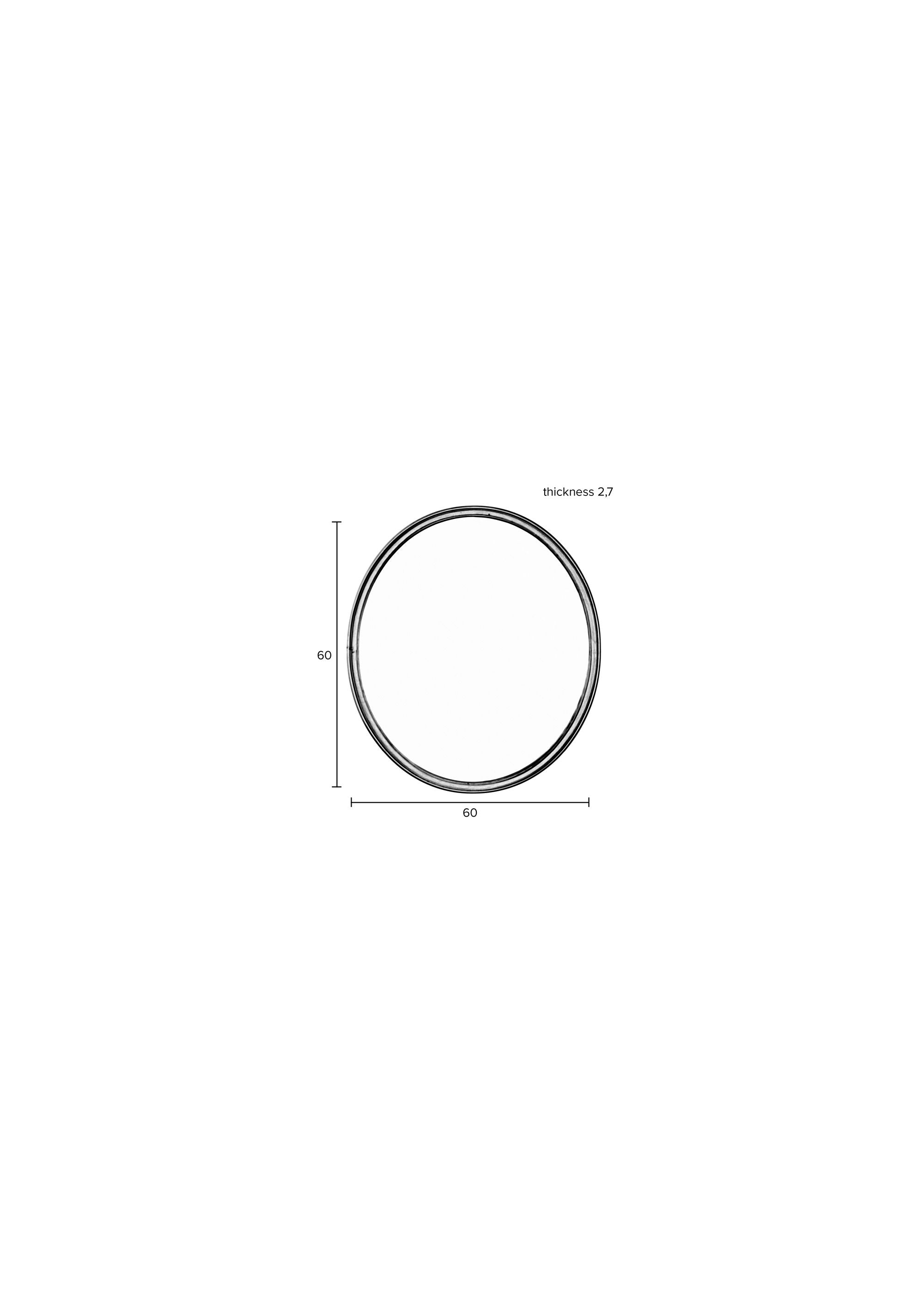 Matz Black Round Wall Mirror